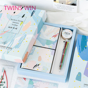 Europe Hot Selling Fast Delivery Beautiful Stationery Wholesale Cheap Fancy Paper Printed Journals <strong>Notebooks</strong> Sets <strong>With</strong> Pen 976 - Product Image 3