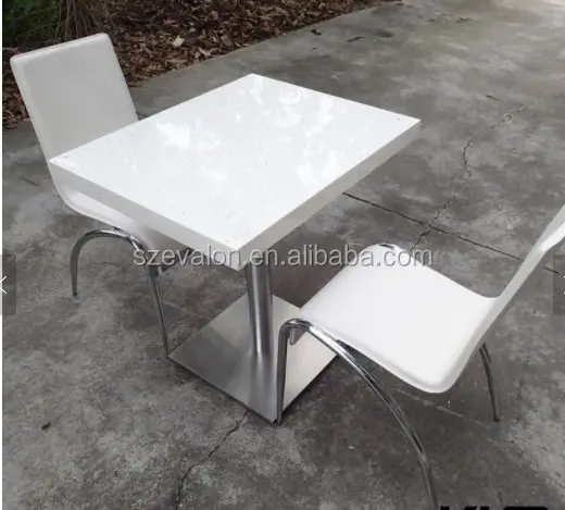 luxury acrylic stone 2 person dining table set for sale, coffee table ,solid surface Dining Set Dinner Table with Chairs