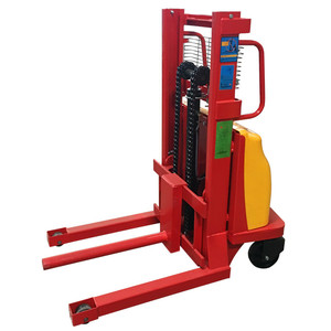 Yarı otomatik elektrikli istifleyici yan reach fork lift 2 t manuel asansörlü istifleyici