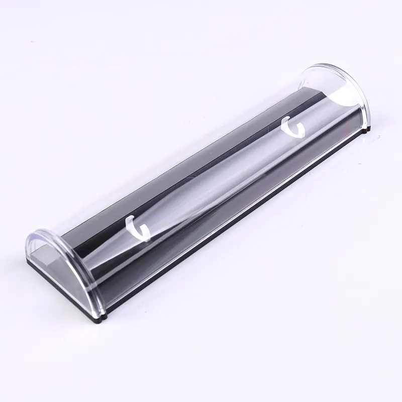 Transparent Semicircular plastic pen box luxury Half cylinder Single empty Customized promotional pen gift case NO.0909