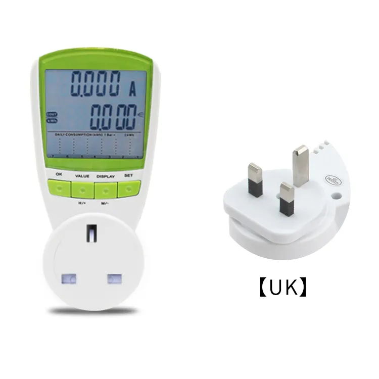 High Quality UK plug energy-saving power meter consumption analyzer socket