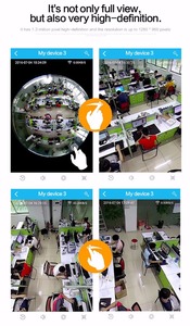360 Viewing Angle Cctv 3D VR Fisheye Panoramic <strong>IP</strong> <strong>Camera</strong> with 3pcs <strong>Array</strong> Infrared <strong>LEDs</strong>. 20m Night Vision - Product Image 5