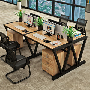 Mesa y silla para 4 personas, escritorio para ordenador de escritorio sencillo, venta al por mayor, novedad - Product Image 2