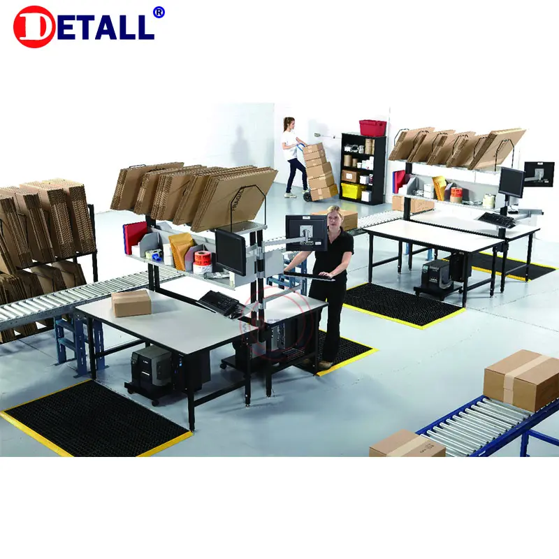 Multifonctionnel ligne d'assemblage électronique tables de travail automatique usine