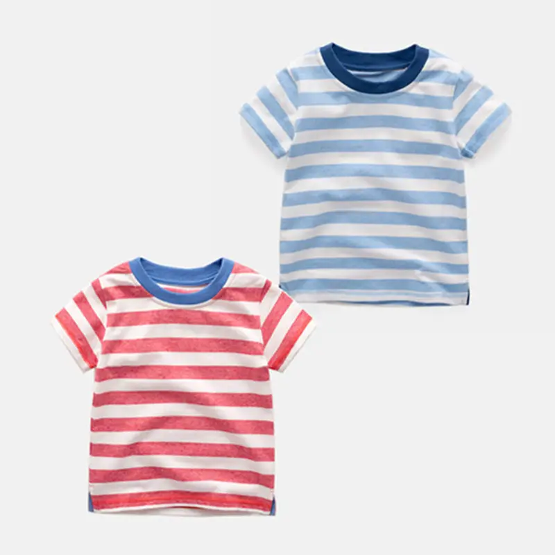 Guangzhou abbigliamento moda neonati maschi a righe t shirt a buon mercato all'ingrosso