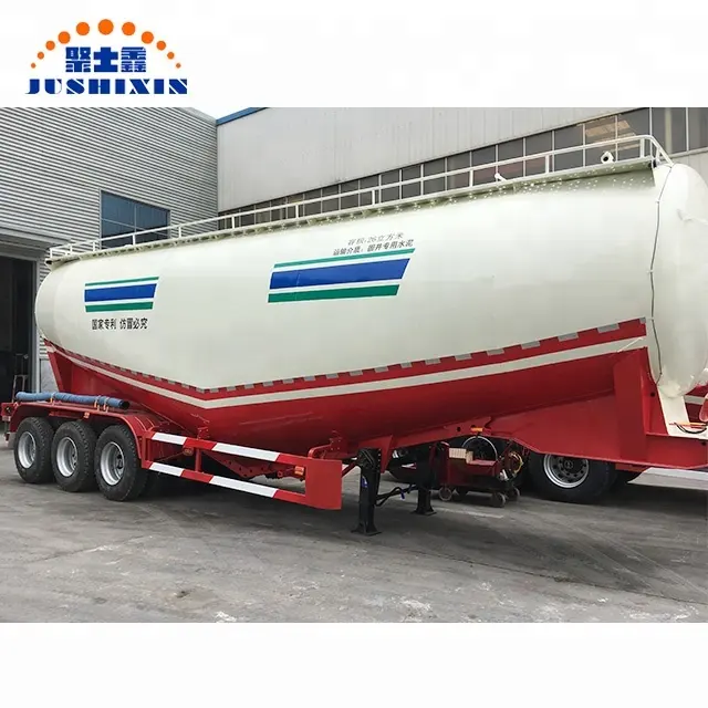 3 Axles Dry Fly Ash Powder Cement Bulker Transporters Bulk Cement Tank Semi Trailer Vehicle