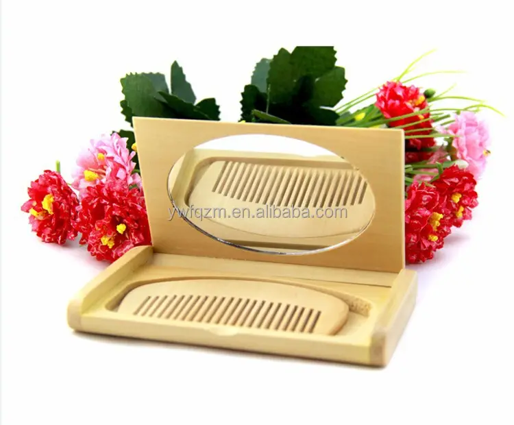 hot sale personalized hair comb folding comb with mirror