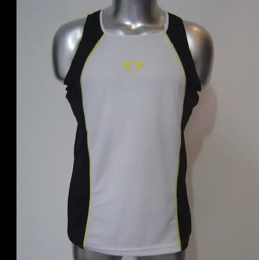 Coolmax-Camiseta deportiva de tela de poliéster para hombre, camiseta sin mangas de secado rápido para correr, venta al por mayor