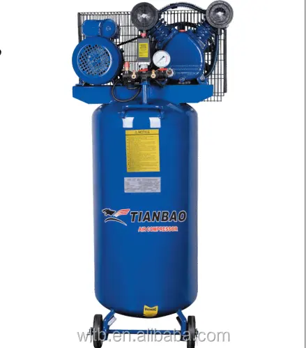TIANBAO LVA-65 en gros Type vertical couleur bleue 2.2KW compresseur d'air vertical à piston pour les magasins d'alimentation et de boissons