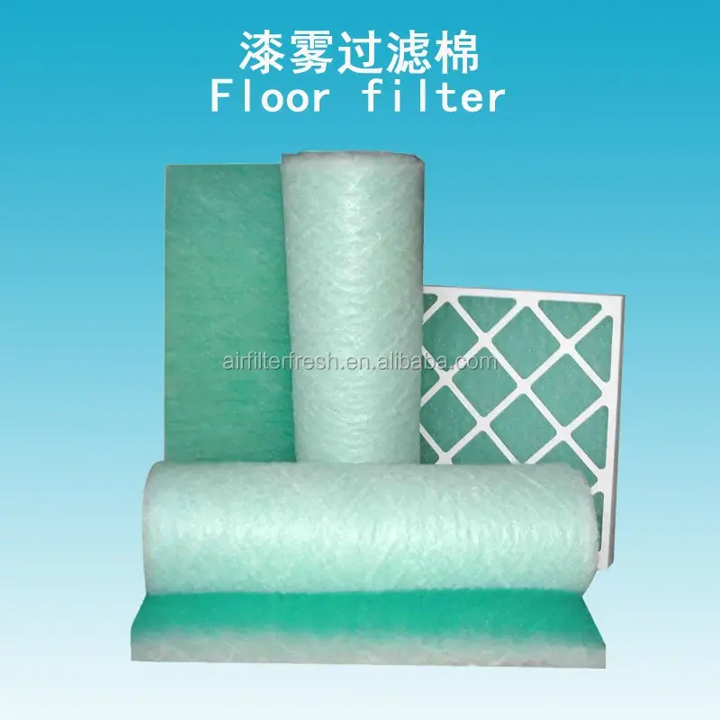 De la industria de la cabina de pintura casa cocina Filtro de fibra de vidrio de filtro de aire de los medios de rollo para la cabina de pulverización