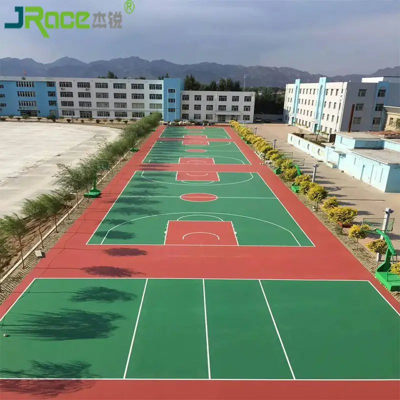 Устойчивое к атмосферным воздействиям напольное покрытие для баскетбольной площадки из Гуанчжоу, синтетический спортивный пол