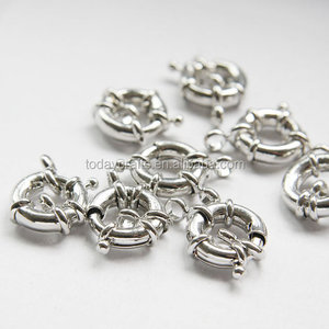 17MM Gold Plated <strong>Brass</strong> <strong>Fashion</strong> Accessory Jewelry <strong>Clasp</strong> Metal Lock with <strong>Clasp</strong> Button Spring Lock