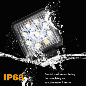 Car Accessories <strong>Led</strong> <strong>Lamp</strong> White 6500K <strong>4</strong>&quot; Inch Square Tractor 27W Car Flood Truck <strong>Led</strong> Work Light