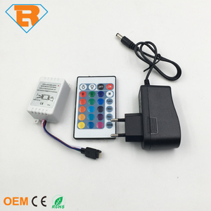 Водонепроницаемые RGB DC12V 70W 300PCS SMD 2835 программируемые светодиодные полосы света набор с 24 клавишами с пультом дистанционного управления и адаптеры для сим-карт - Product Image 4