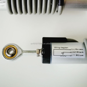 Sensor de viaje de posición actuada lineal, extremo de ojo de varilla, 50mm, 10mm, 200mm, 300mm - Product Image 4