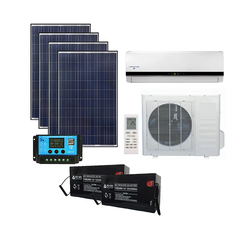 Aire acondicionado solar con inversor de corriente continua, Mini split ac 1hp-3hp