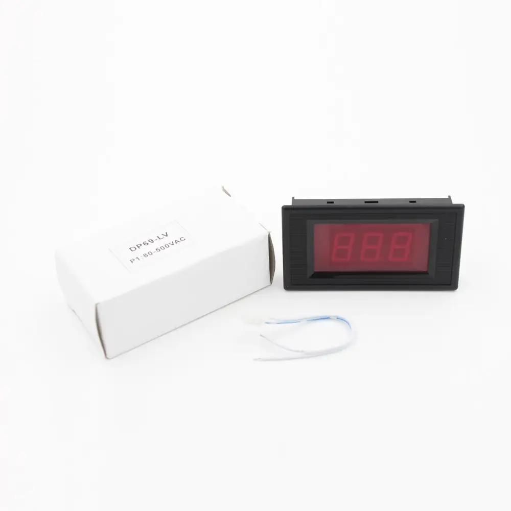 Mini voltímetro digital, voltímetro digital led, medidor de voltímetro digital com medição 80-500v ac, voltímetro digital para máquina de solda