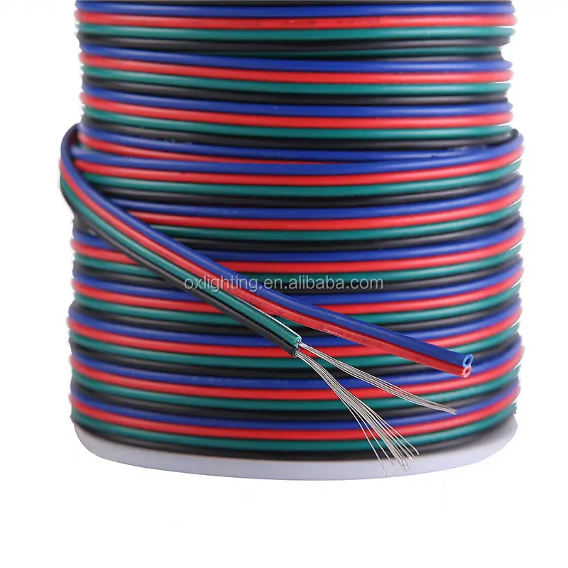 Американская классификация проводов 2р 3P 5P 6P 4 цветная (Rgb) разъем путем самостоятельного выбора между провода цветная (RGB) Светодиодная лента разъем провода 4 pin 20 AWG расширение светодиодные провода кабеля для цветных (rgb) светодиодных лент