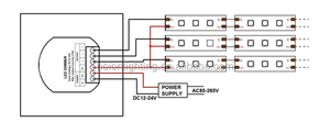 Panel de pared LED de un solo color, controlador LED PWM, controlador de panel táctil LED, RF, de un solo color - Product Image 6