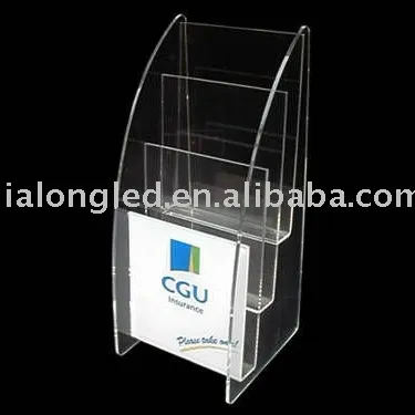 acrylic brochure holder or acrylic book cases with three layers