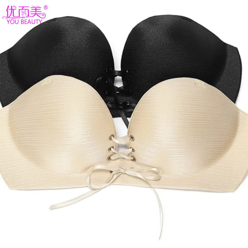 Sexy 4D gonfiabile raccogliere invisibile push up pompa di aria del tubo del reggiseno top vestito da cerimonia nuziale del reggiseno