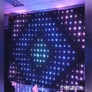 P18 CM LED Sound Active DMX512 Video star cloth RGB Vision Curtain RGB Software Curtain per DJ Booth Matrix