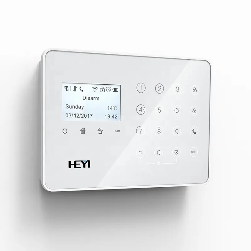 Système d'alarme de porte et de fenêtre de sécurité en option Wifi GSM GPRS populaire de KIT Standard avec capteur de panneau PIR et carte RFID