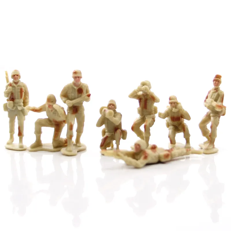 Juego de plástico de soldados en miniatura 3D para niños, juguete de plástico personalizado