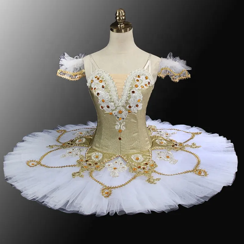 FreeShip! Giallo Sleeping Beauty Birthday Variation Pancake Tutu bambino Aurora Variation Costume da balletto costumi da Ballerina economici