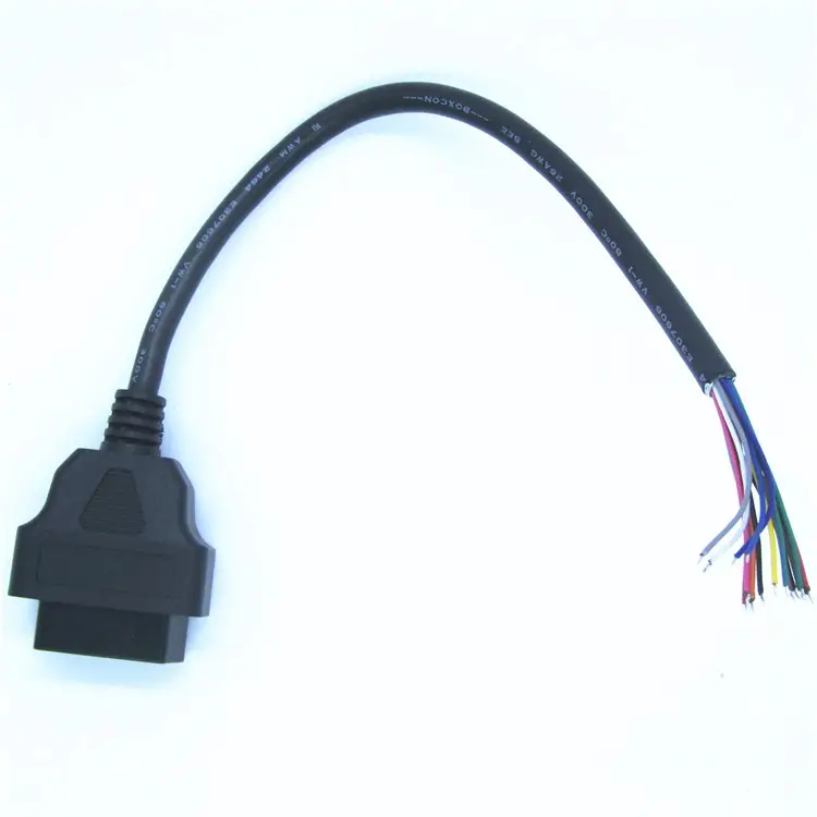 OBD2 16Pin זכר תקע מחבר עבור הארכת מתאם OBD כבל OBDII EOBD ODB2 16 פין OBD 2 מתאם כבל פתיחה