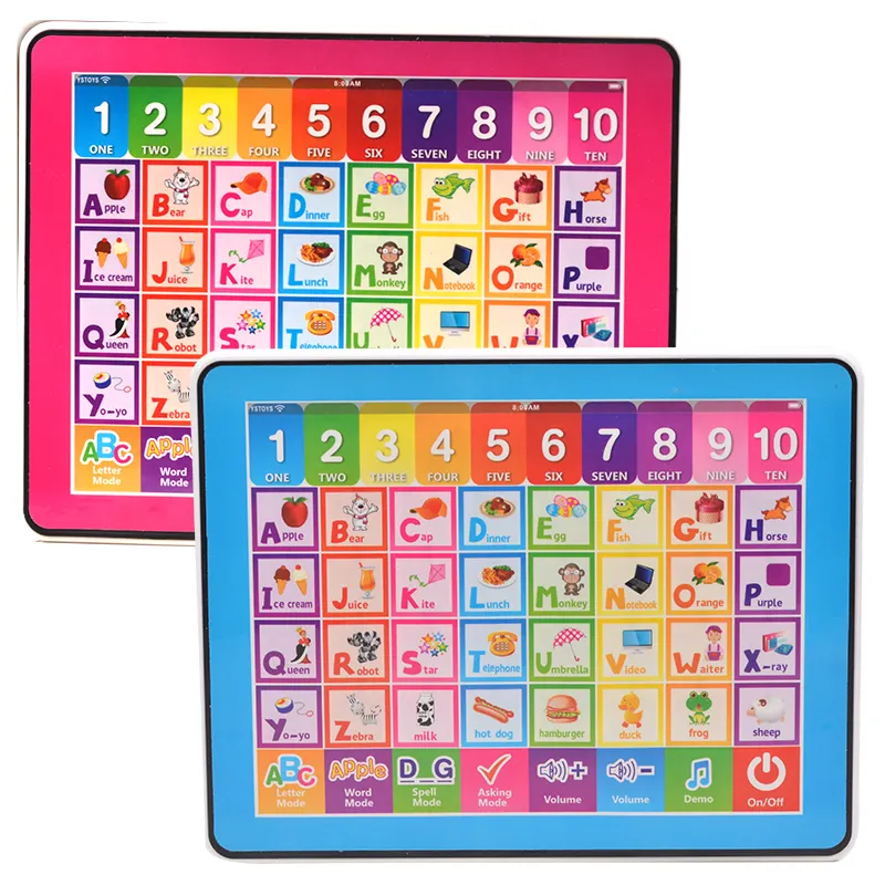 Y pad brinquedo educativo ys2921d, brinquedo educativo com toque de voz para crianças montessori