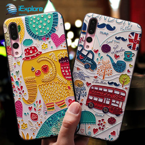 IExploreメーカーライトソフトTPU3Dエンボスメントカスタム印刷漫画女の子iPhone 14 Pro Max Huawei P50 Pro用電話ケース