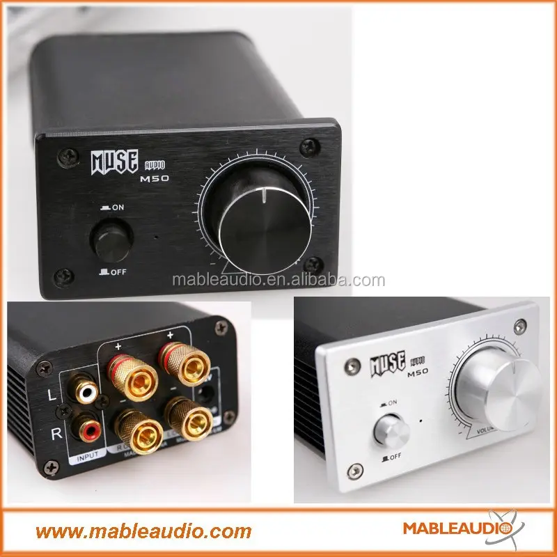 MUSE M50 EX TPA3123 ทีแอมป์ 2x50 วัตต์มินิแอมพลิฟายเออร์ที่มีแหล่งจ่ายไฟ