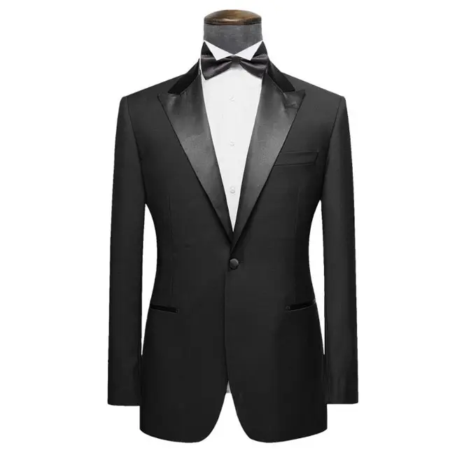 Hecho a medida stain bomber groom boda esmoquin Hombre, negro slim fit formal traje de esmoquin