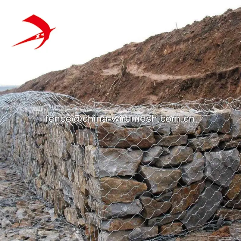 Gabião de pedra gaiola de aço/galvanizado gabion fence / 3x1x1 gabião mesh