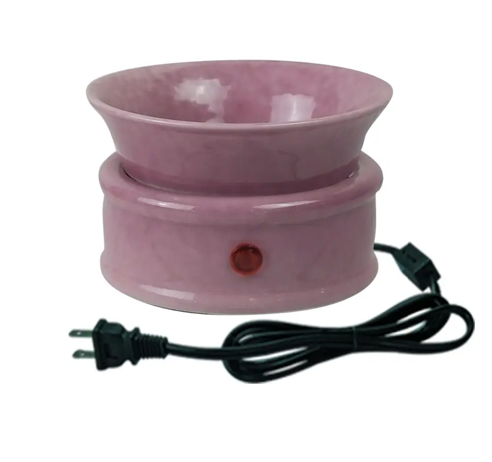 Bruciatore a fusione di cera aromatica in ceramica 2 in 1, scaldacandele elettrico per barattolo di candela, bruciatore a cubetti di cera per aromaterapia