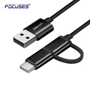 1.2 M 10 Feet Usb mikro USB Kabel 0.2M kablo uzunluğu ve cep telefonu kullanımı Kabek 2 In1 mikro B tipi C USB şarj kablosu - Product Image 4