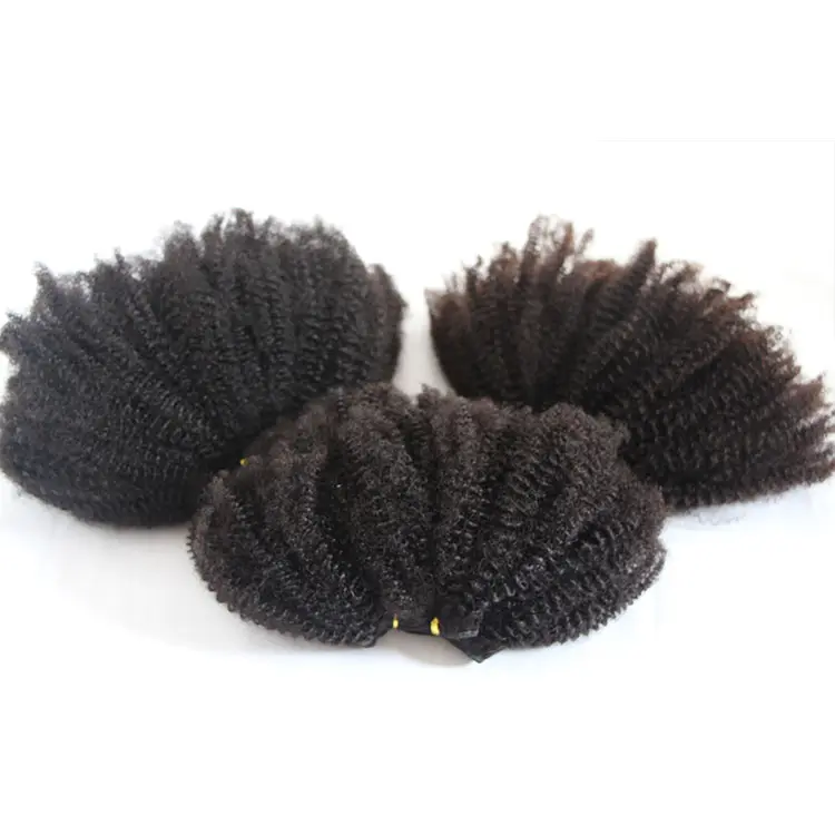 Wholesale fashion Brazilian afro kinky curly clip in hair extensions