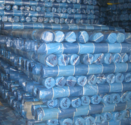 Blue Stripe Tarp Polypropylene Fabric Roll