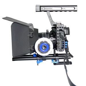 Lovefoto yeni profesyonel kamera omuz rig DSLR kafesi kiti A7 Panasonic GH4 kameralar takip odak Video Film çekim