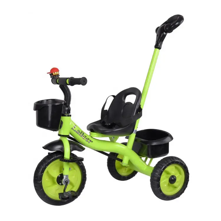 Venda por atacado de fábrica triciclo do bebê novos modelos com barra de empurrar oem crianças passeio em brinquedos trike da cidade passeio em triciclo crianças