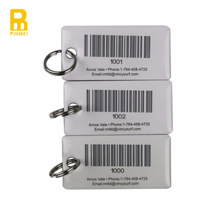 ขายร้อน Barcode Key Tags/คีย์/พวงกุญแจเช่น VIP การ์ดคลับ GYM สมาชิก ID แท็ก QR รหัส Serial Number: - Product Image 2