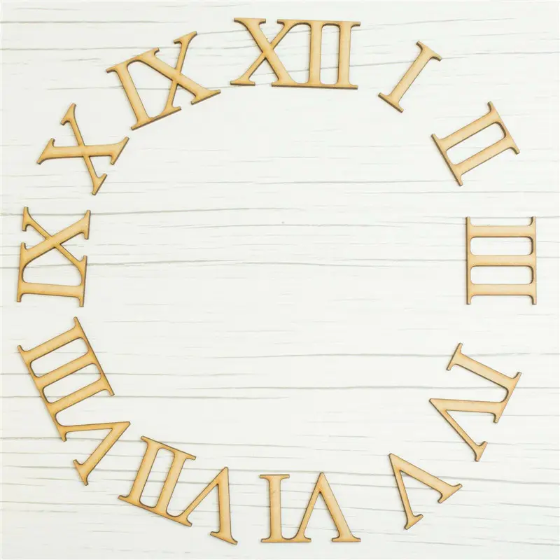 Número romano de plástico do ouro para relógio de parede
