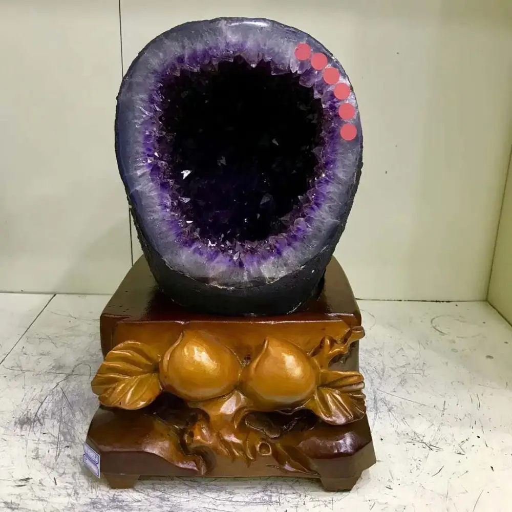 Géode d'améthyste violette naturelle, 1 pièce, cristal, grotte, vente en gros