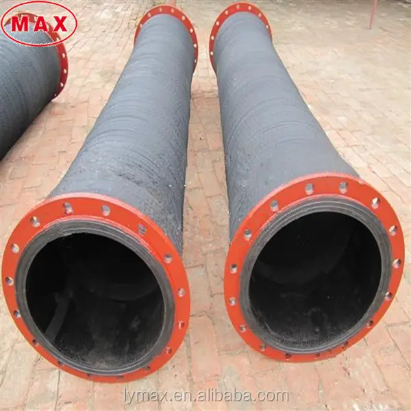 Flanged joint discharge rubber hose 500mm rubber hose pipe for dredging
