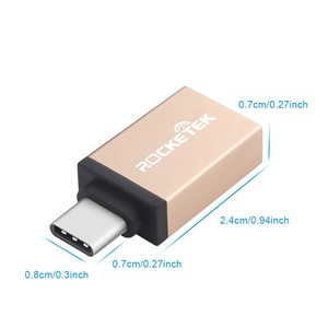 OEM 标志混合颜色类型 C 到 USB 适配器, USB 3.1 Type C 转换器支持男性到 USB 3.0 数据适配器 - Product Image 2