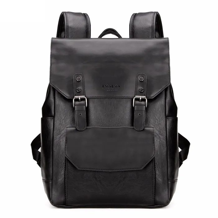 VICUNA POLO-mochila de viaje personalizada para ordenador portátil, bolso de cuero de 15 pulgadas, resistente al agua, Vintage, modelo en oferta
