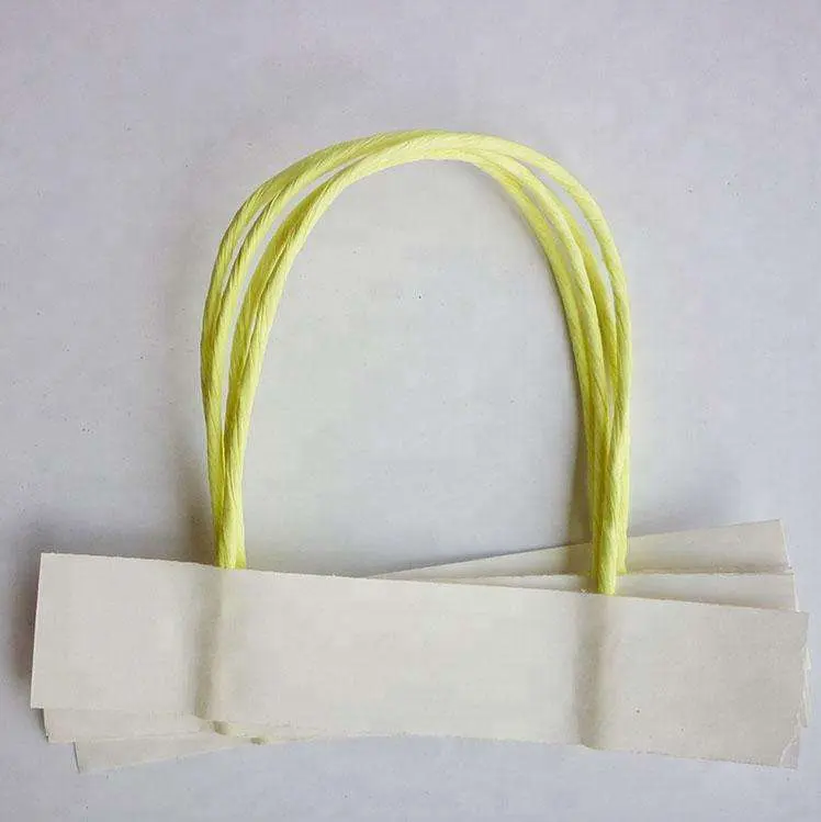 wholesale custom shopping bag handle weaving twisted paper string cord