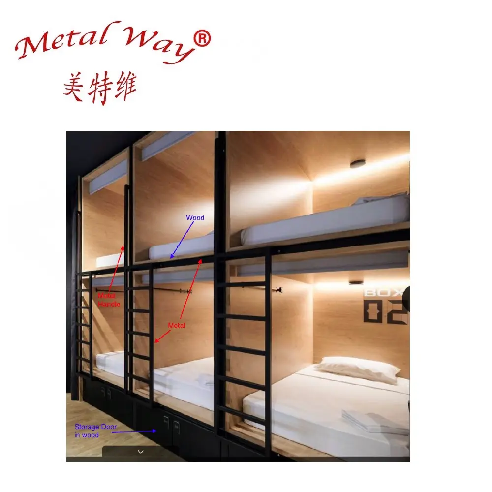 Cheap capsule bed hotel bunk bed