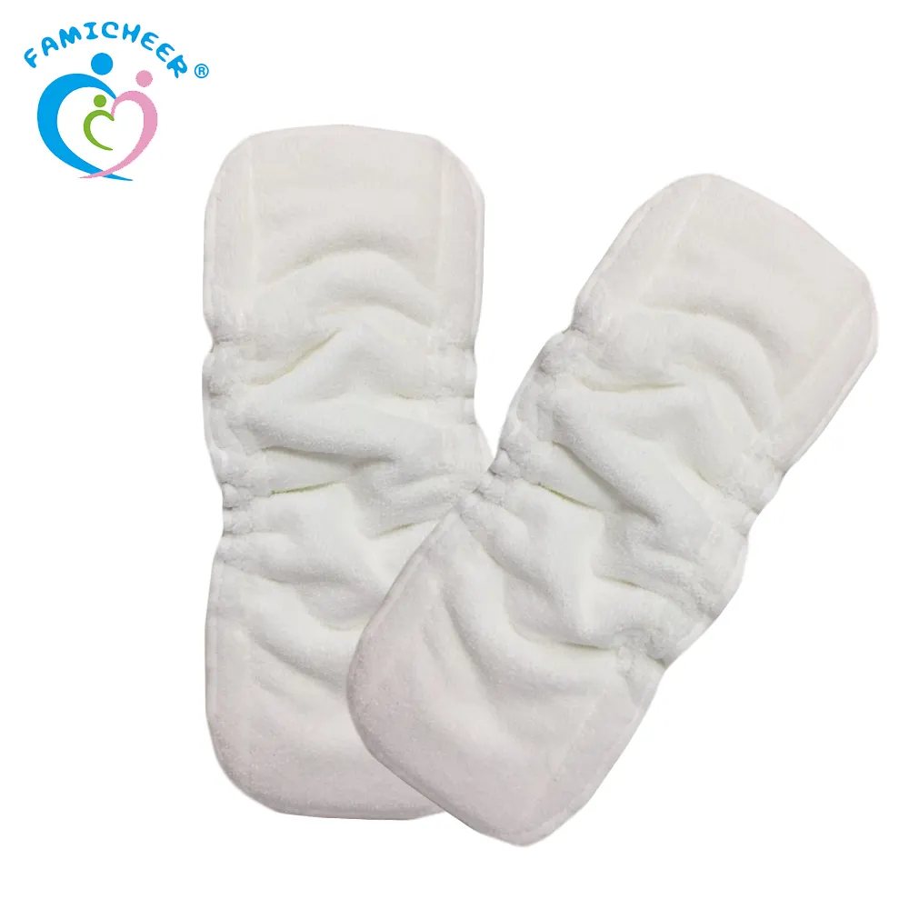 Insertos de pañales Forros reutilizables de bambú natural Tela de fábrica Lisa Personalizada Talla única para todos Tela impermeable PUL impresa